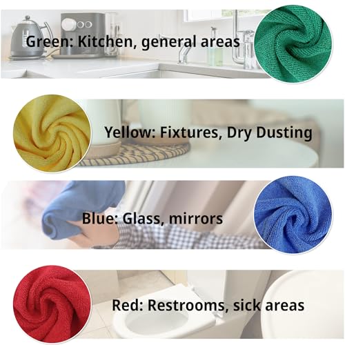 Premium Microfiber Cleaning Cloth 16"x16" (12 Count)