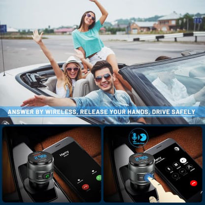 Bluetooth 6.0 FM Transmitter for Car Adapter with MP3 Player