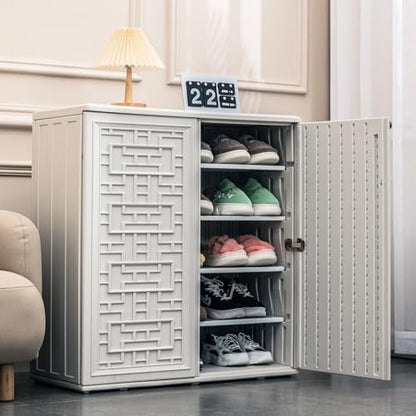 Indoor Outdoor Storage Cabinet Waterproof with Shelf