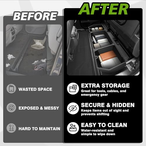 Under Seat Storage Box Compatible with 2026 2025 2024 2023 2022 2017