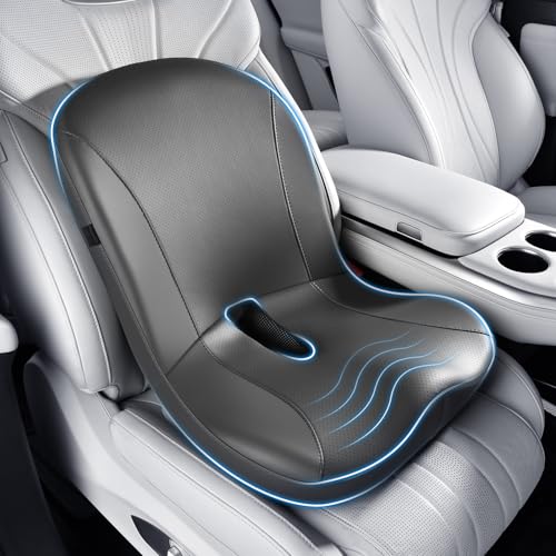 Car Seat Cushion and Lumbar Support Pillow One Piece