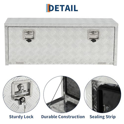 36 Inch Heavy Duty Aluminum Tool Underbody Box