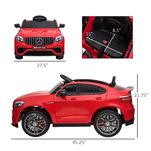 12V Toddler Ride On Car Mercedes Benz AMG GLC63S Coupe 2 Speed Red
