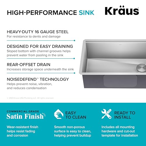 Stainless Steel 30 in Undermount Kitchen Sink KWU110