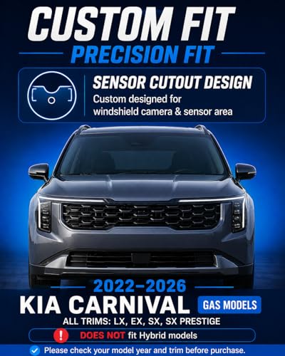 Custom Fit Windshield Sunshade for Kia Carnival 2021