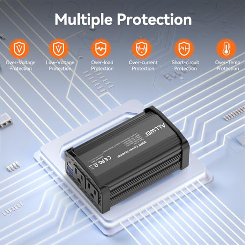 300W Car Power Inverter 12V DC to 110V AC Car Inverter