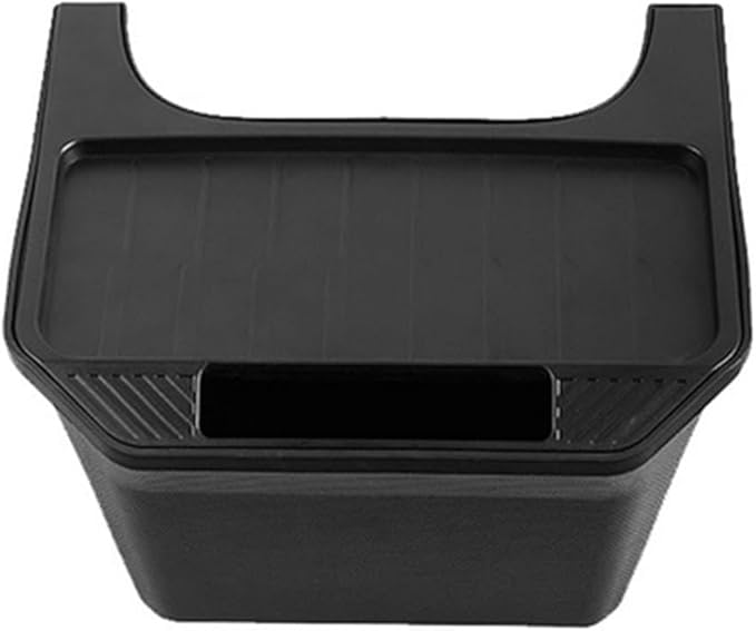 NanDeZ Compatible For Tesla Model Y 3 2022 2023 TPE Rear Center Console Storage Box Car Console Organzier Tray Case Trash Can Car Accessories, Black