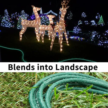 Indoor Outdoor Green Extension Cord 20 ft Waterproof