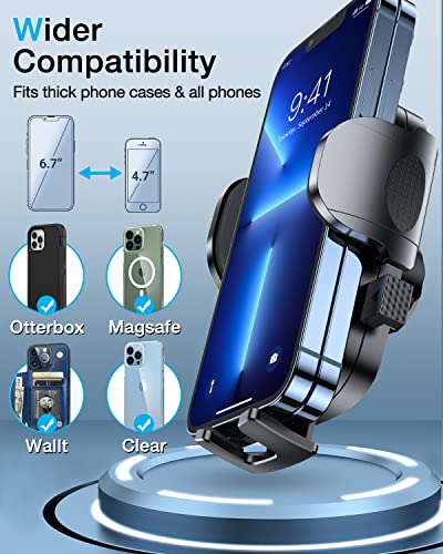 Car Phone Holder【2026 Upgraded 100+LBS Suction & Safety Cert】 Cell Phone Car Mount for Truck Heavy Duty Phone Holder for Dashboard