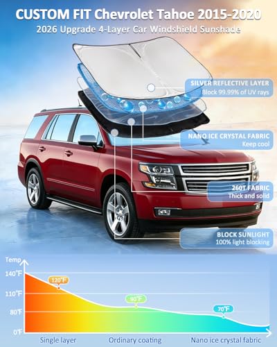 Windshield Sun Shade for Chevrolet Tahoe 2015
