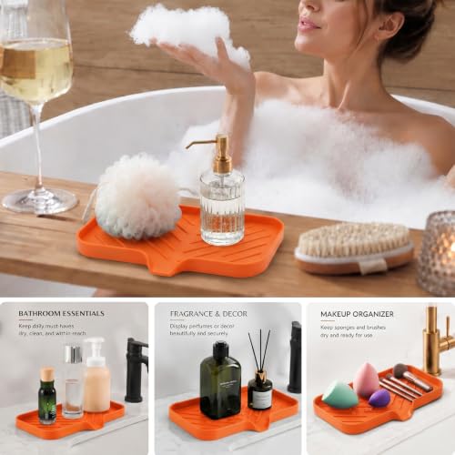 Silicone Soap Dish with Drain Spout