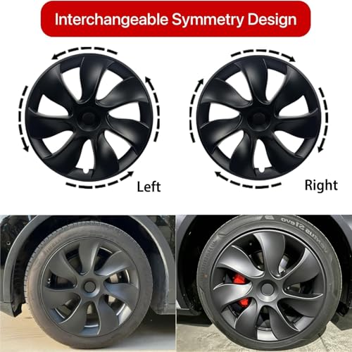 4PCS Wheel Covers Fits for Tesla Model Y Hubcap 19 Inch 2020 (4 Count)