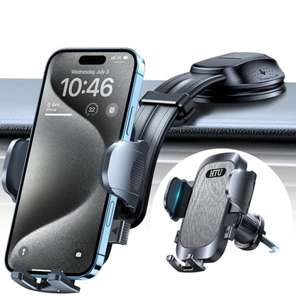 Upgraded Strongest Suction No Block View Bendable Arm Car Phone Holder