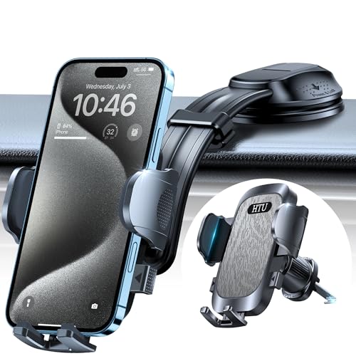 Upgraded Strongest Suction No Block View Bendable Arm Car Phone Holder