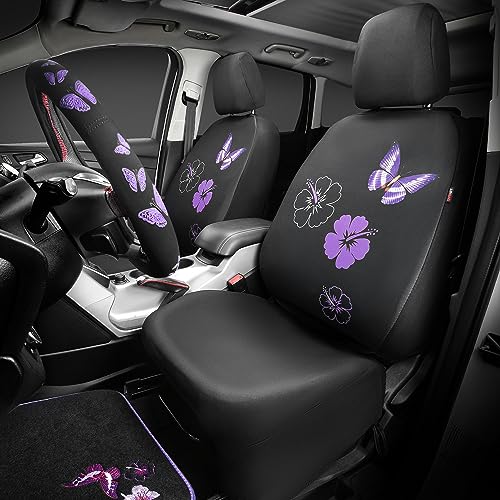 Universal Cloth Butterfly Car Seat Covers Full Set
