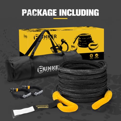 1.25"×30ft Kinetic Recovery Rope with 2 Soft Shackle Kit (30 Foot)