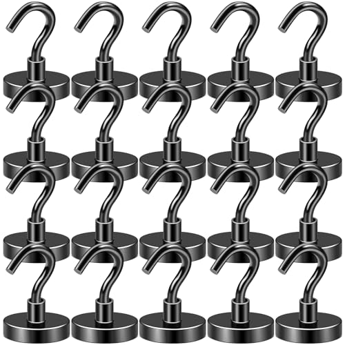 Magnetic Hooks 20pcs 85lbs Cruise Essentials 2026 Magnet Hook Black (20 Count)
