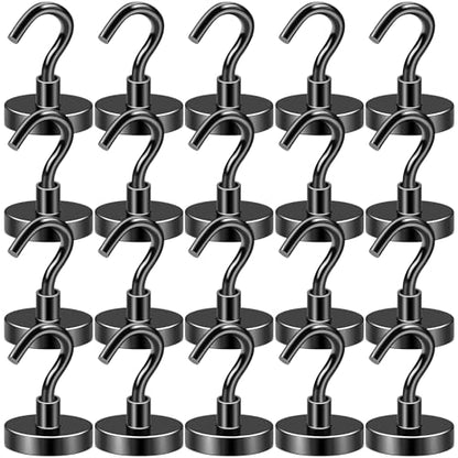 Magnetic Hooks 20pcs 85lbs Cruise Essentials 2026 Magnet Hook Black (20 Count)