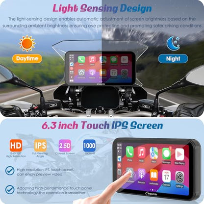 W603B 6.3" Motorcycle Carplay Screen for R1200GS R1250GS S1000XR