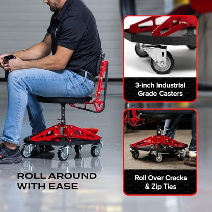 Vyper Robust Steel Sport Shop Chair for Mechanics