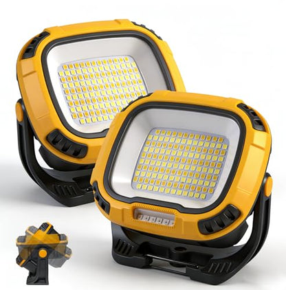 2 Pack Magnetic Work Light Rechargeable 5000 Lumens
