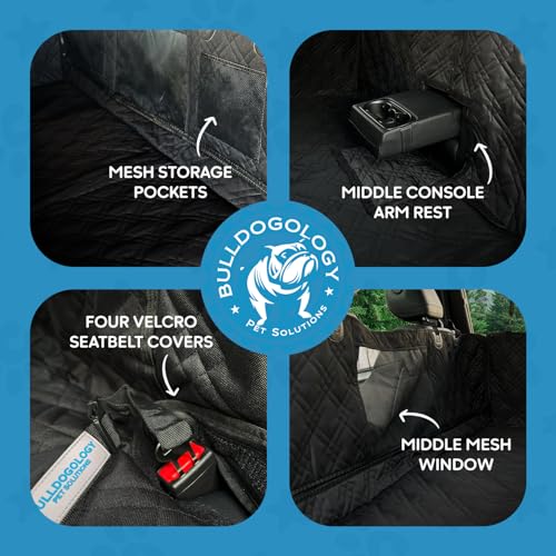 Bulldogology Hard Bottom Dog Seat Cover for Back Seat