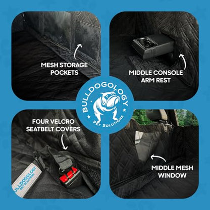 Bulldogology Hard Bottom Dog Seat Cover for Back Seat