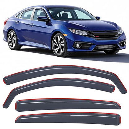 in Channel Rain Guards for Honda Civic Sedan 2016 (4 Count)