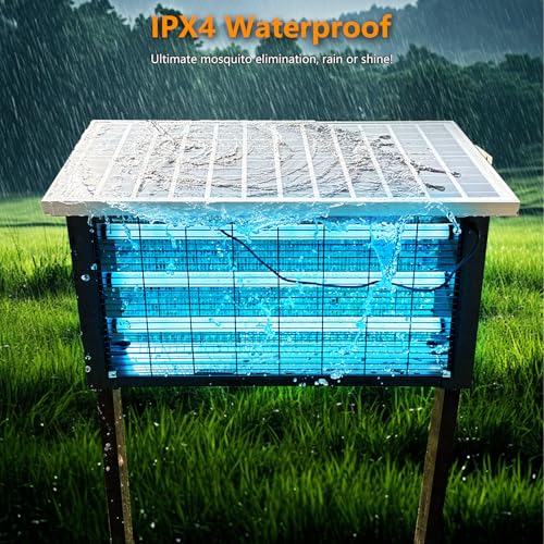 Heavy Duty Big Solar Bug Zapper Outdoor for 8000 sq.ft with 30W Solar Panel