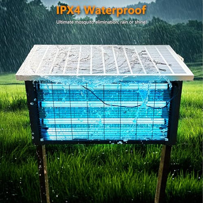 Heavy Duty Big Solar Bug Zapper Outdoor for 8000 sq.ft with 30W Solar Panel