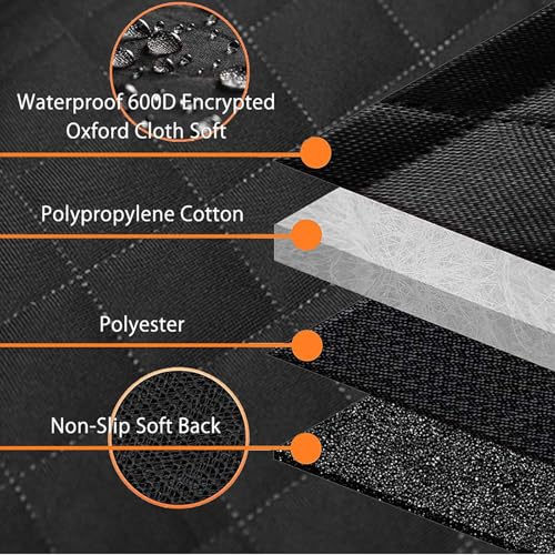 Large Dog Car Seat Cover for Back Seat with Mesh Viewing Window