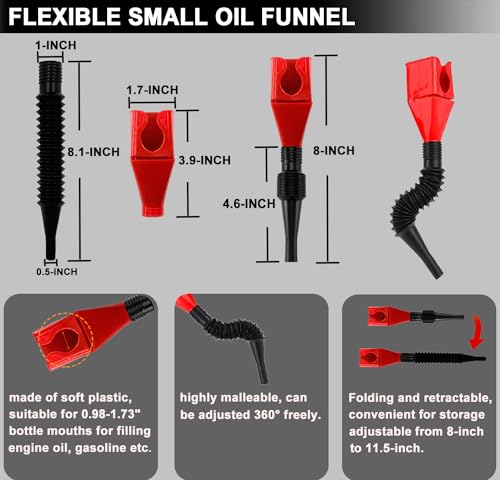 Oil Filter Wrench Set with Small Oil Funnel for Oil Change