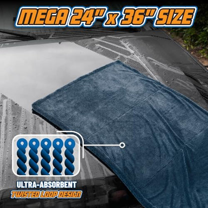 Megalodon Twisted Loop Microfiber Drying Towel