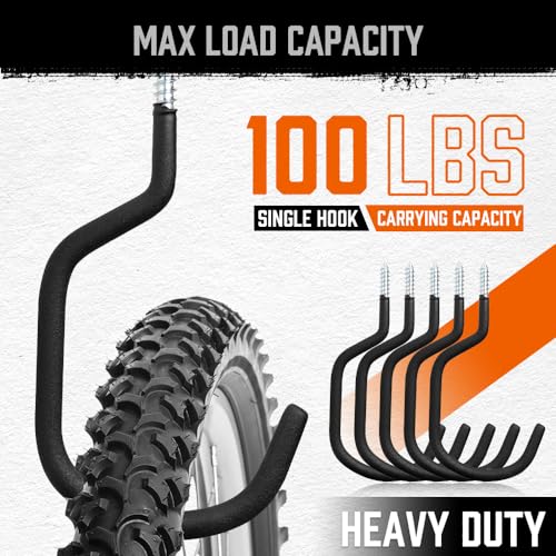 6 Pack Heavy Duty Bike Hooks