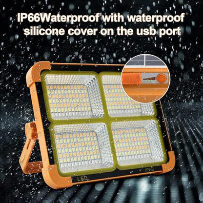 Portable LED Solar Work Light 100W 16500mAh 10000LM