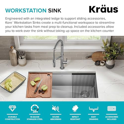 Stainless Steel 36 in Undermount Kitchen Sink KWU110