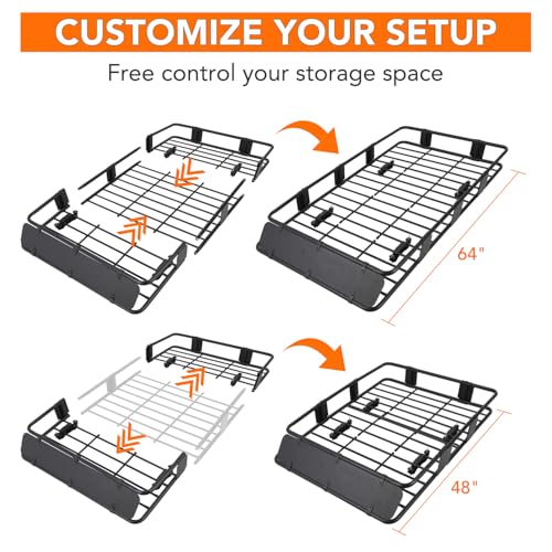Heavy Duty Roof Rack Basket 64" x 39"