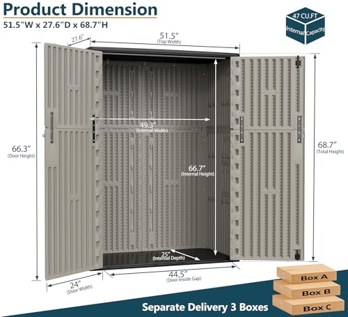 Outdoor Storage Shed 57 Cu.Ft