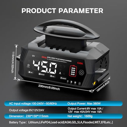 Car Battery Charger 45 Amp