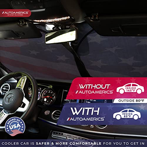 1 Piece Windshield Sun Shade Grunge American Flag