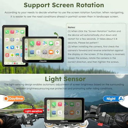 W712DT 7" for Motorcycle CarPlay & A
