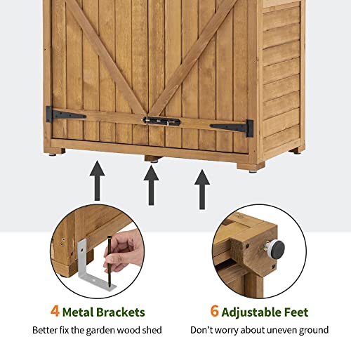 Outdoor Storage Cabinet with 2 Shelves