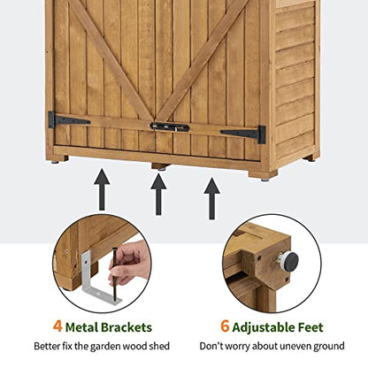 Outdoor Storage Cabinet with 2 Shelves