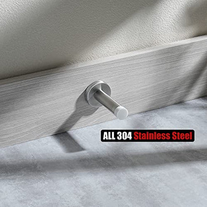 Door Stopper 304 Stainless Steel Thicken 1mm Sound Dampening Door Stop Bumper Wall Protetor 2 Pack (2 Count)