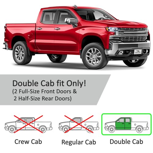 Tape on Extra Durable Rain Guards for Trucks Chevrolet