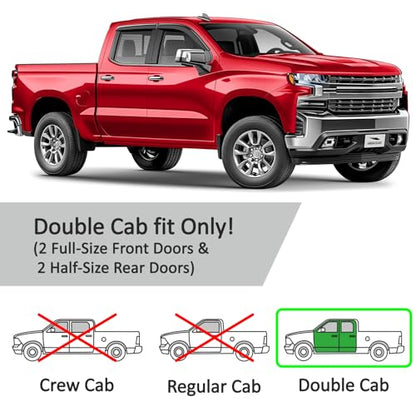 Tape on Extra Durable Rain Guards for Trucks Chevrolet