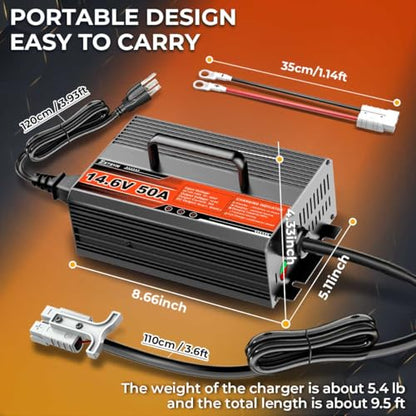 50 Amp 14.6 Volt LiFePO4 Lithium Battery Charger
