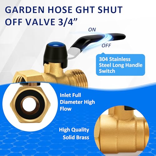 Brass Garden Hose Shut Off Valve with Full