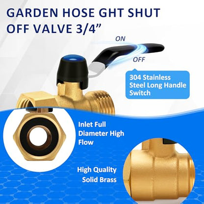 Brass Garden Hose Shut Off Valve with Full