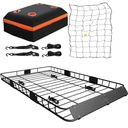 Roof Rack Carrier Basket Universal Rooftop 54" x 34" x 6" + Waterproof Bag